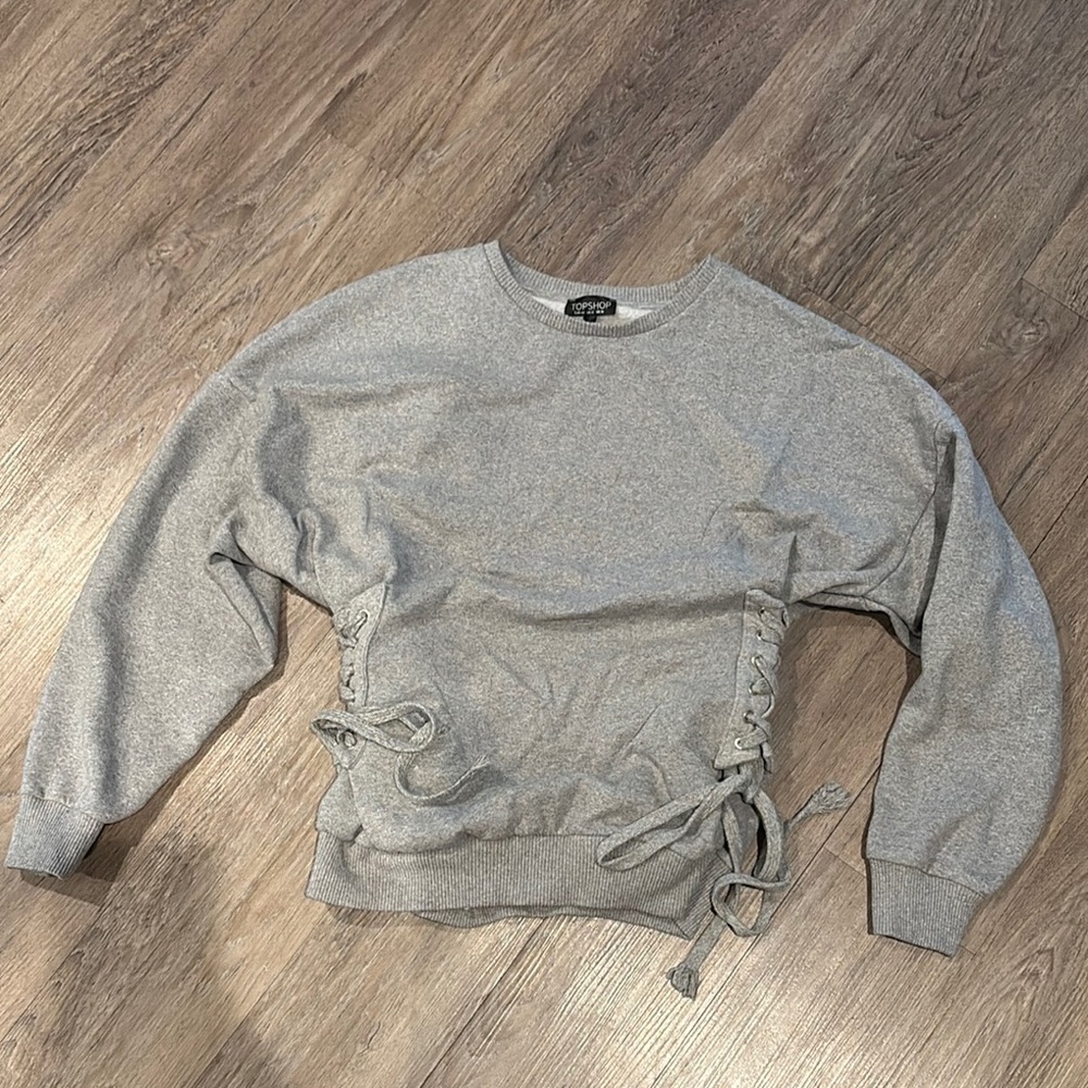 Topshop Heather Gray Sweatshirt